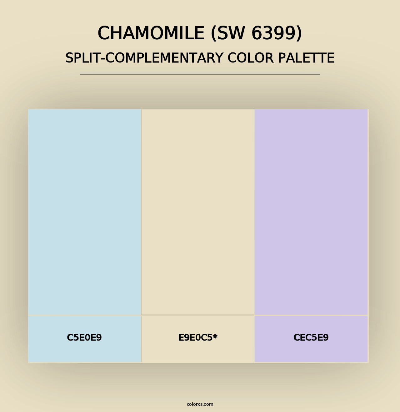 Chamomile (SW 6399) - Split-Complementary Color Palette