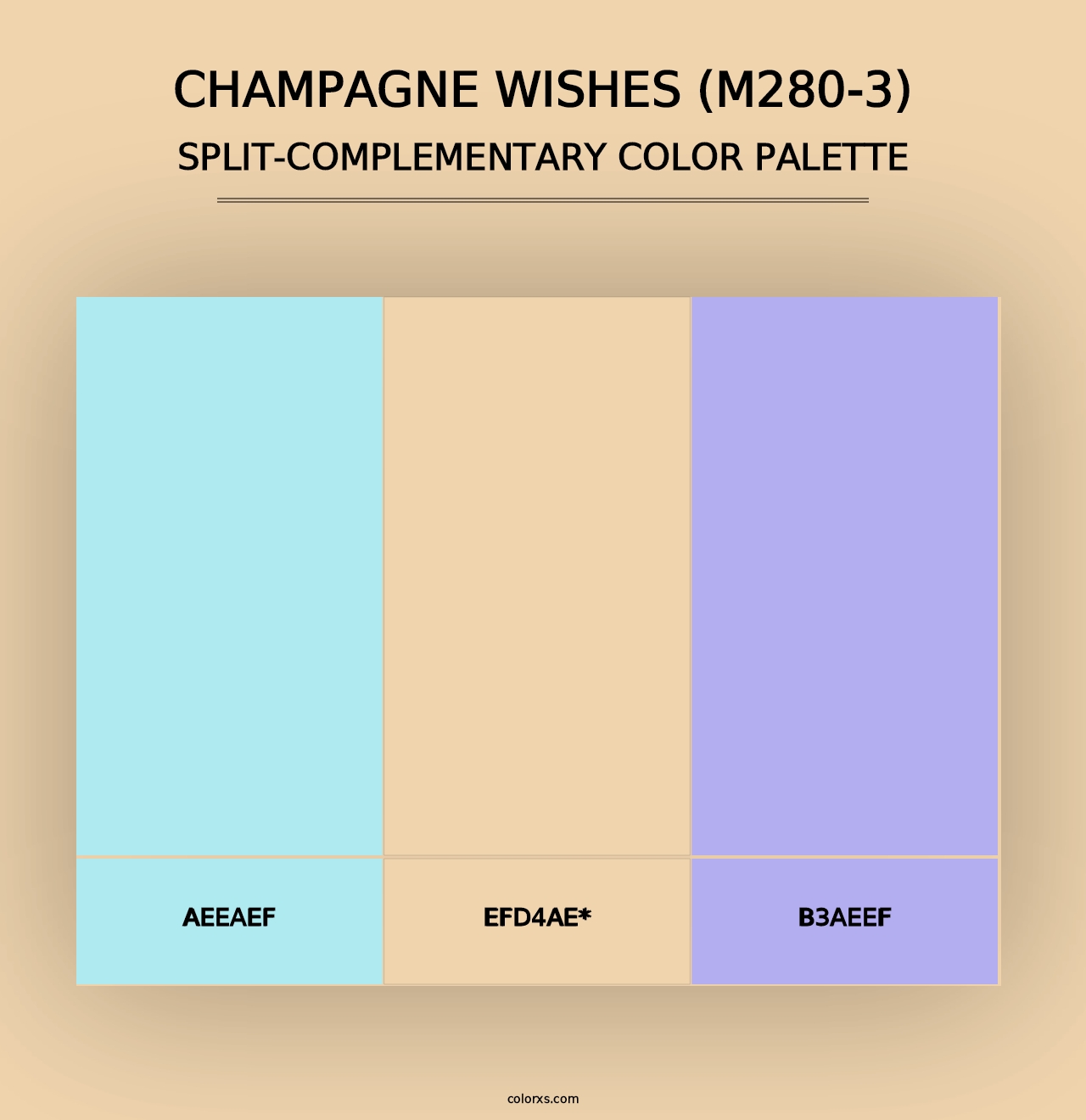 Champagne Wishes (M280-3) - Split-Complementary Color Palette