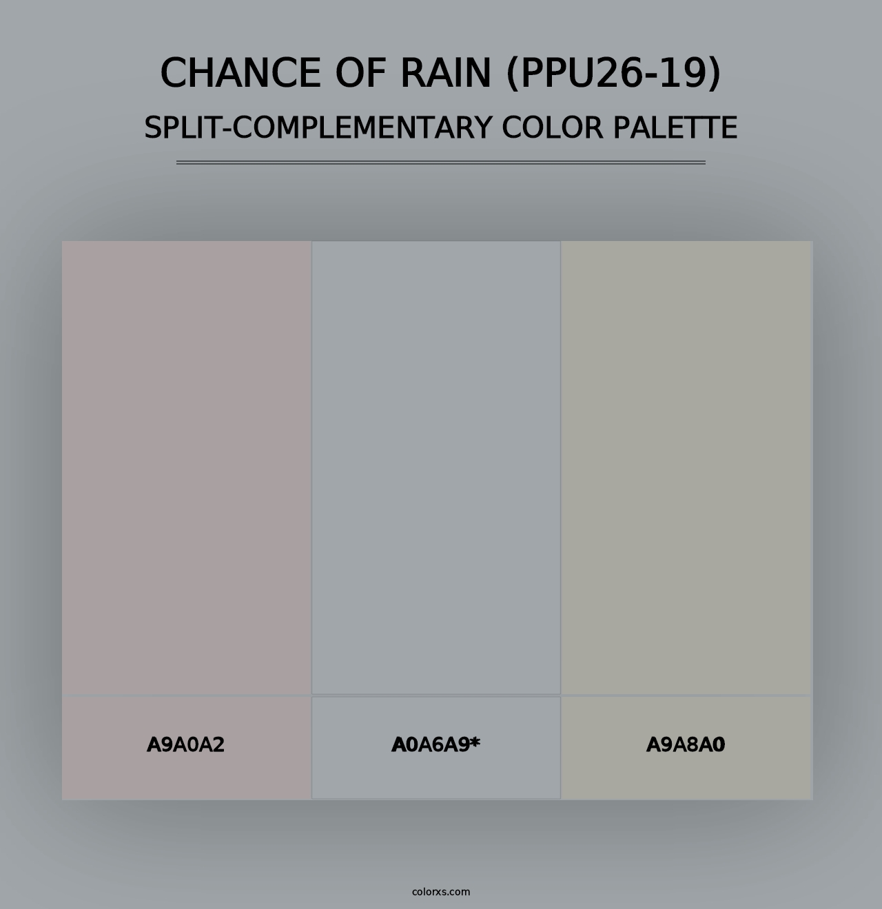 Chance Of Rain (PPU26-19) - Split-Complementary Color Palette