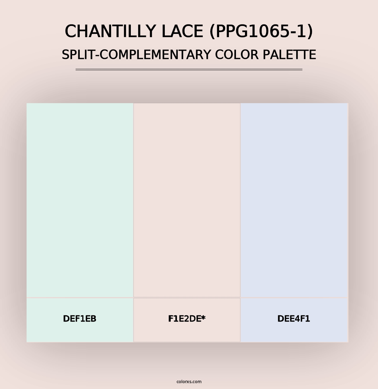 Chantilly Lace (PPG1065-1) - Split-Complementary Color Palette