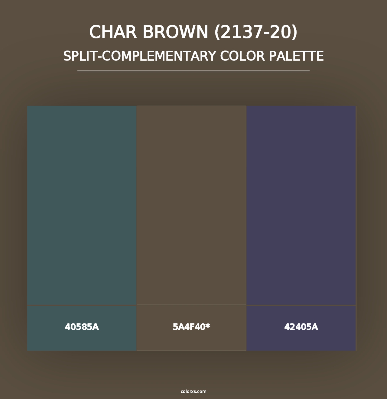 Char Brown (2137-20) - Split-Complementary Color Palette