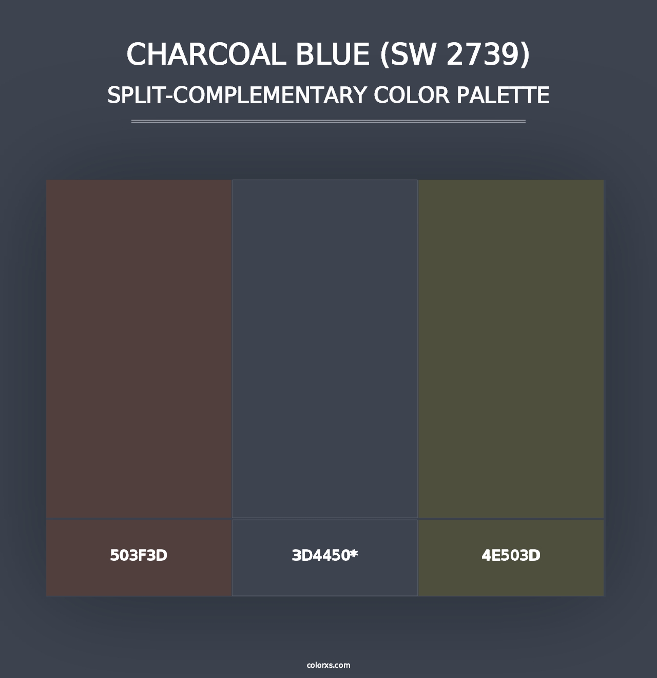 Charcoal Blue (SW 2739) - Split-Complementary Color Palette