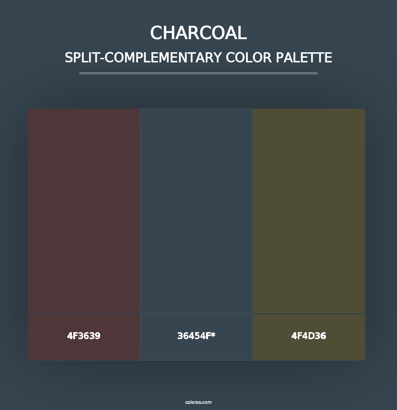 Charcoal - Split-Complementary Color Palette