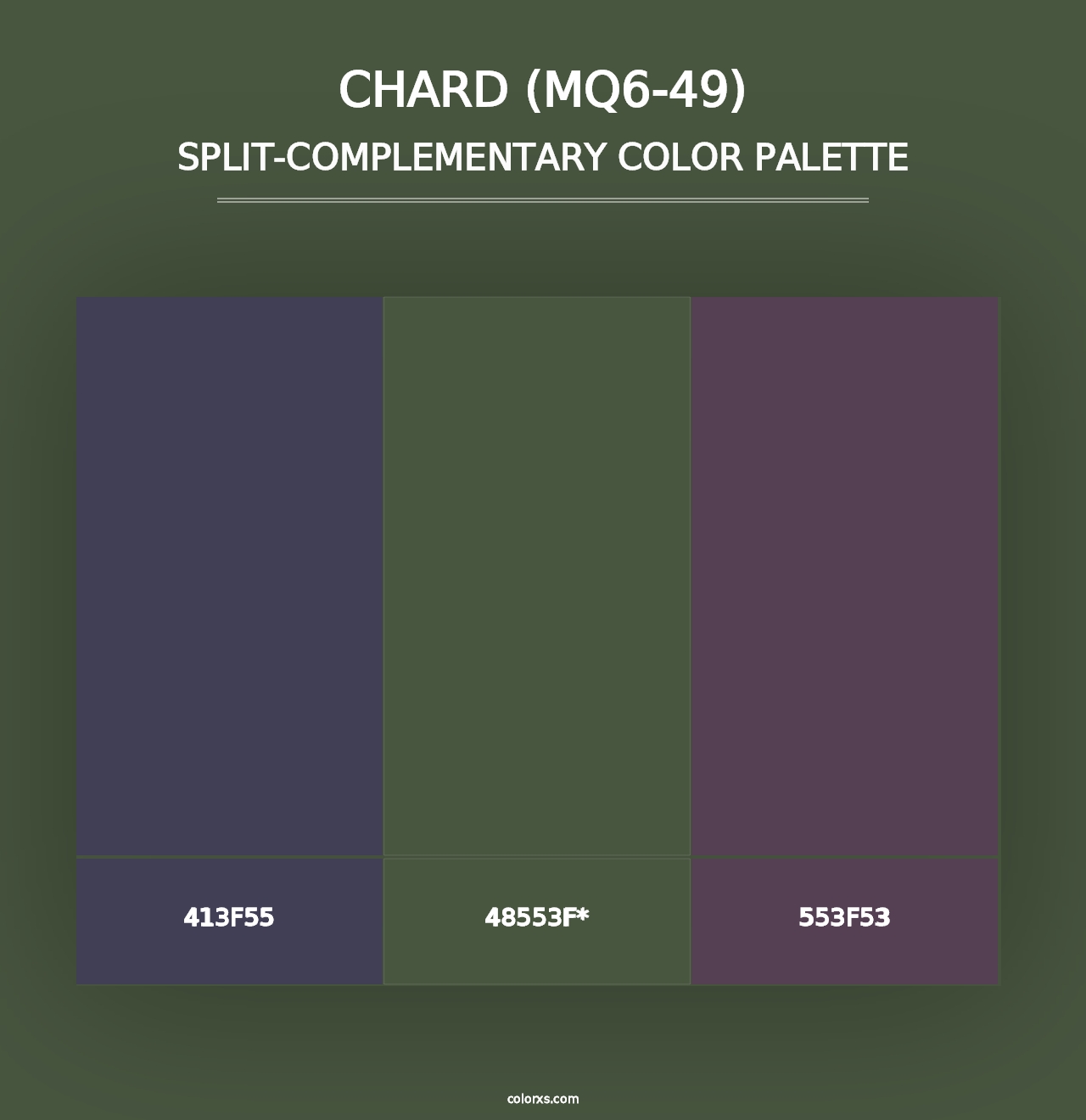 Chard (MQ6-49) - Split-Complementary Color Palette