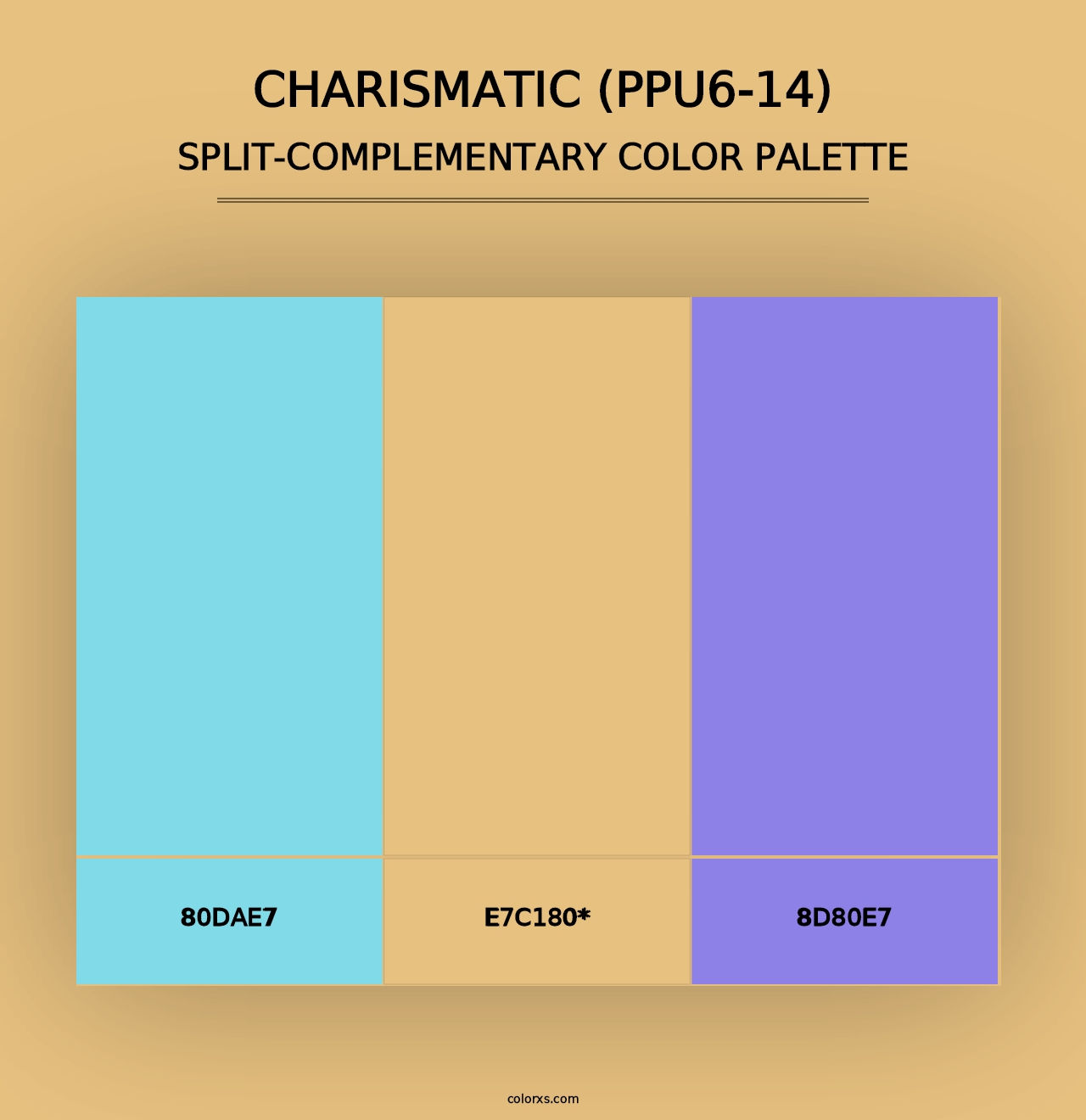 Charismatic (PPU6-14) - Split-Complementary Color Palette