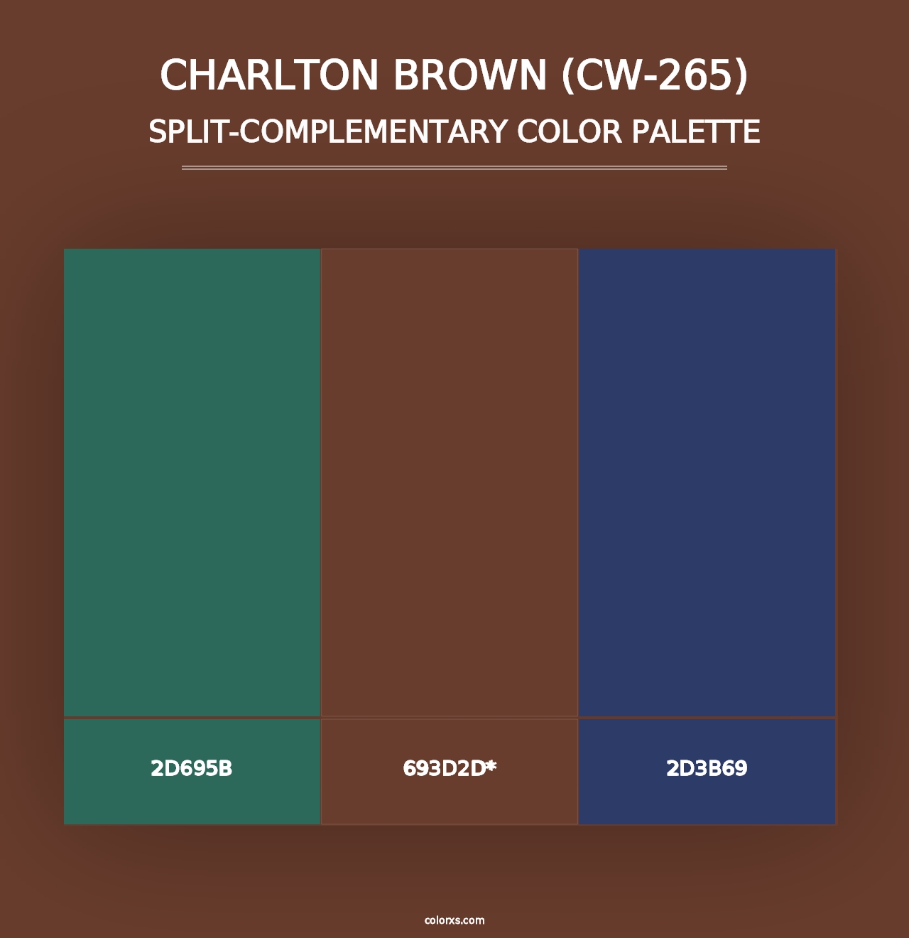 Charlton Brown (CW-265) - Split-Complementary Color Palette