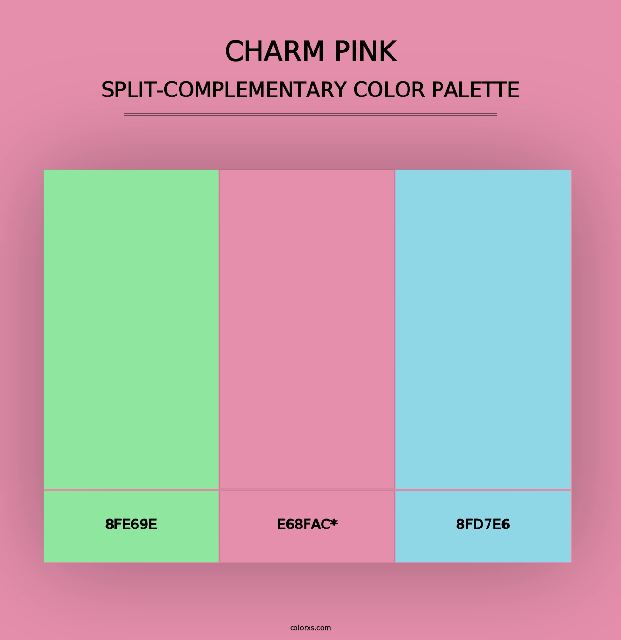 Charm Pink - Split-Complementary Color Palette