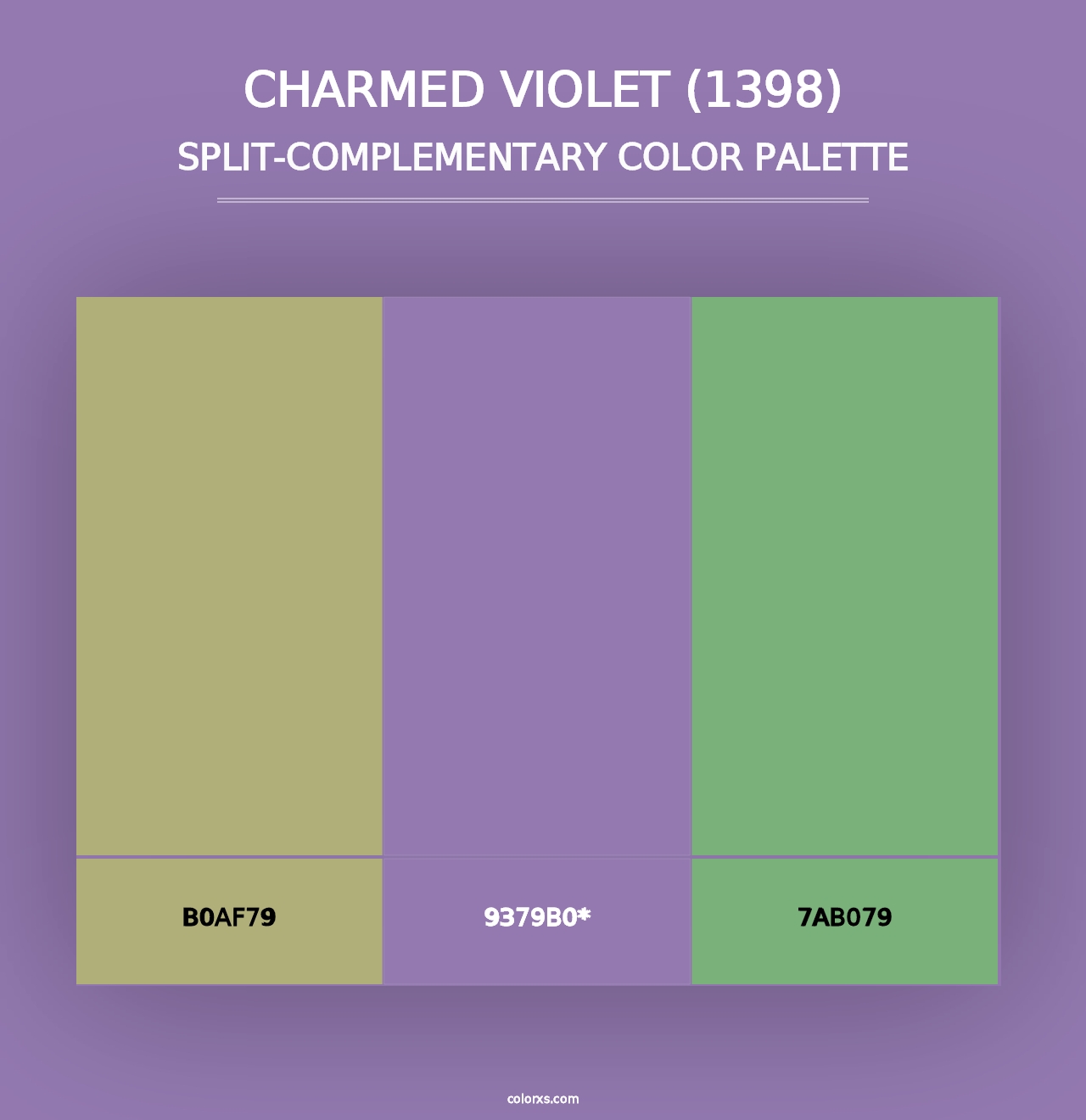 Charmed Violet (1398) - Split-Complementary Color Palette