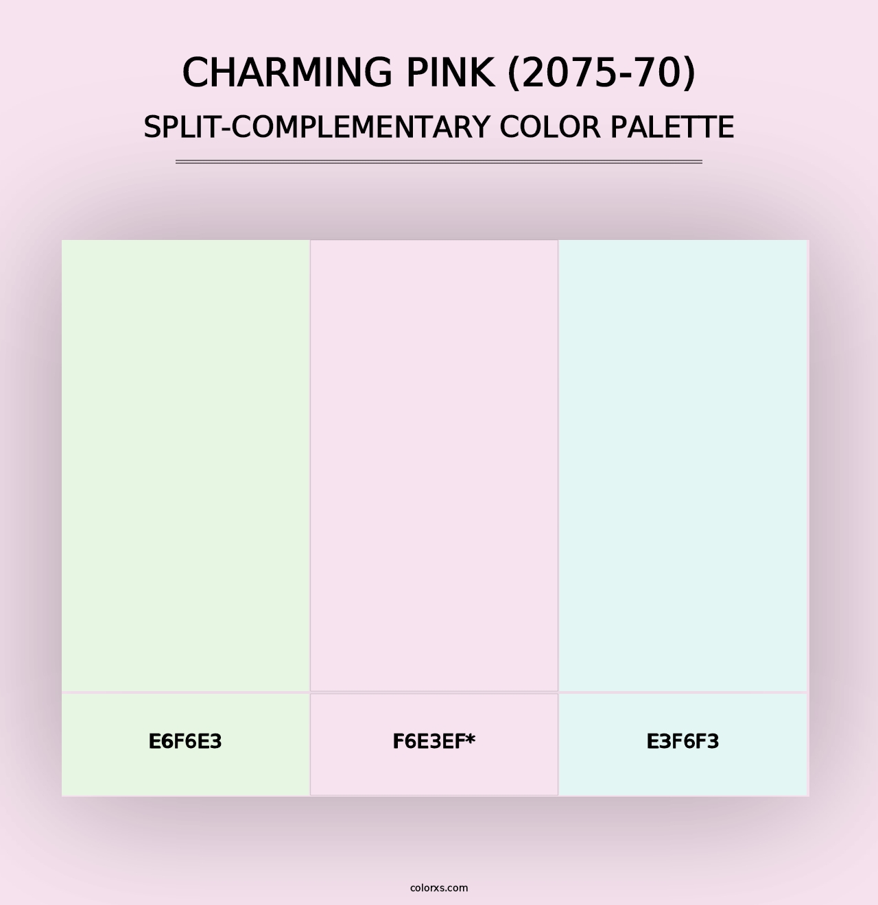 Charming Pink (2075-70) - Split-Complementary Color Palette