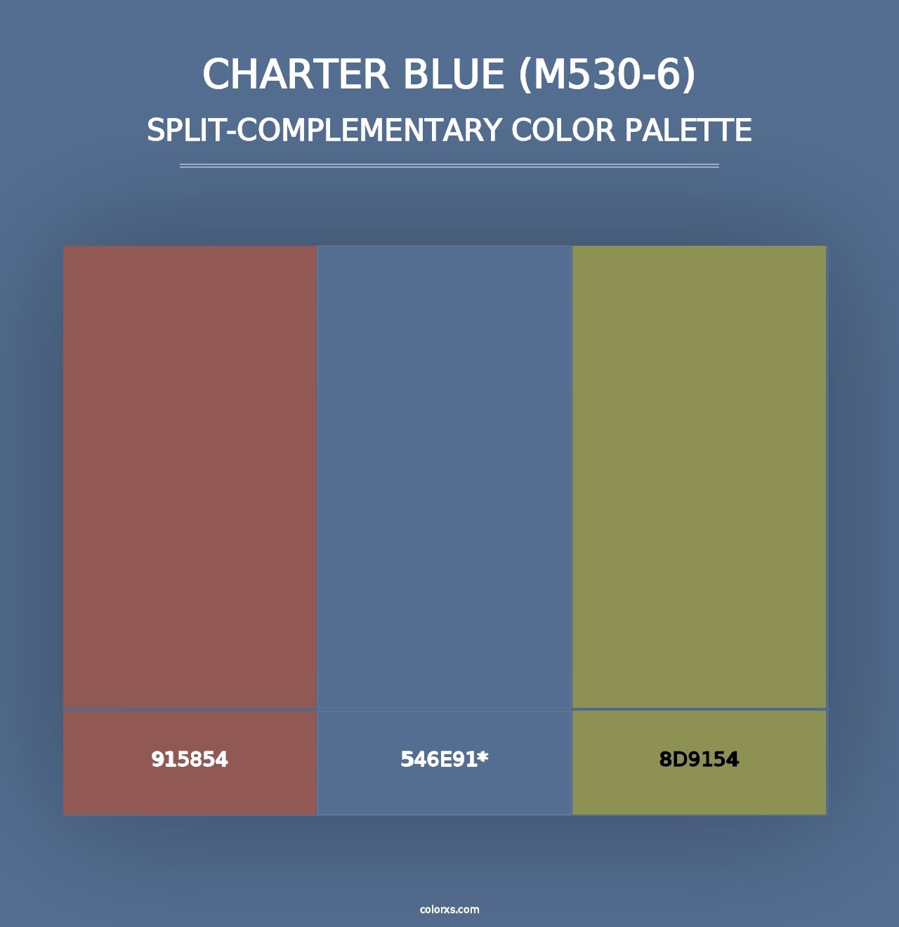 Charter Blue (M530-6) - Split-Complementary Color Palette