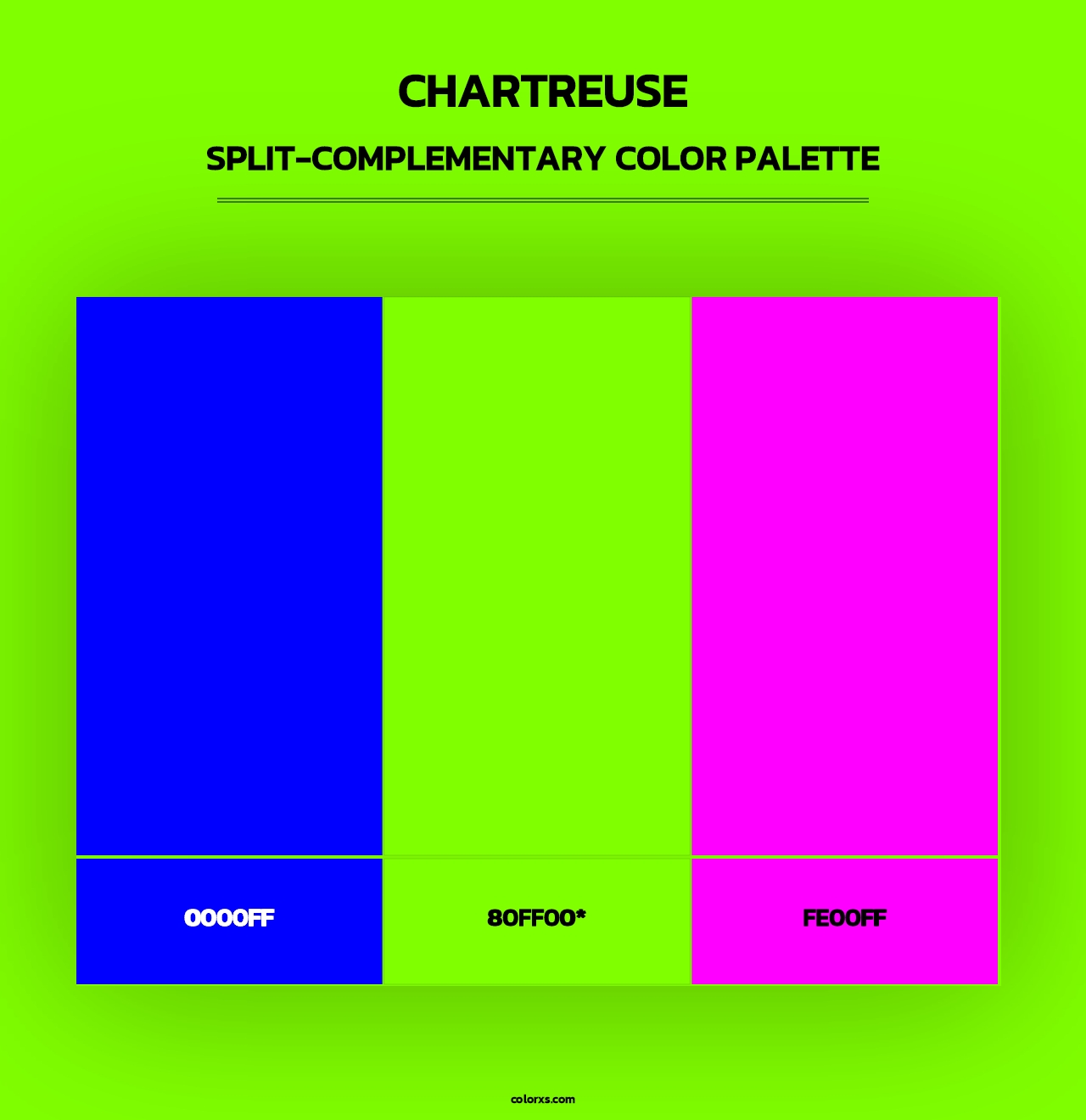 Chartreuse - Split-Complementary Color Palette