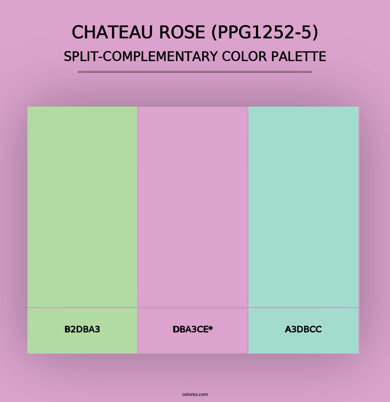 Chateau Rose (PPG1252-5) - Split-Complementary Color Palette