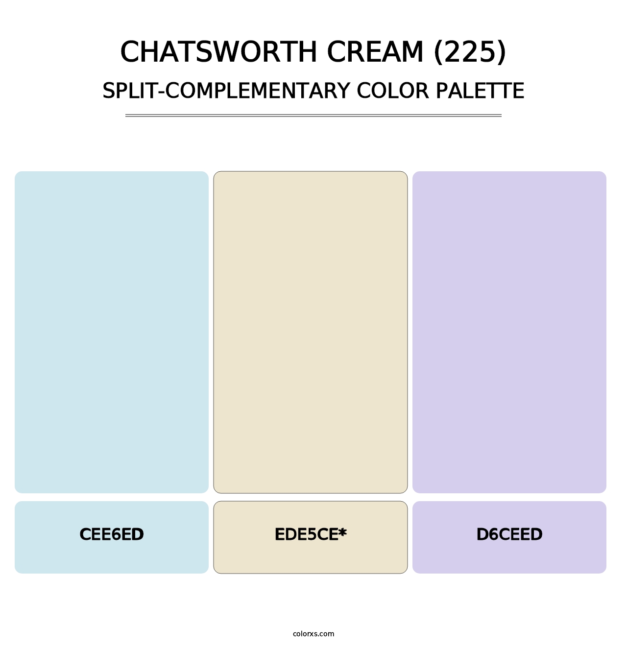 Chatsworth Cream (225) - Split-Complementary Color Palette