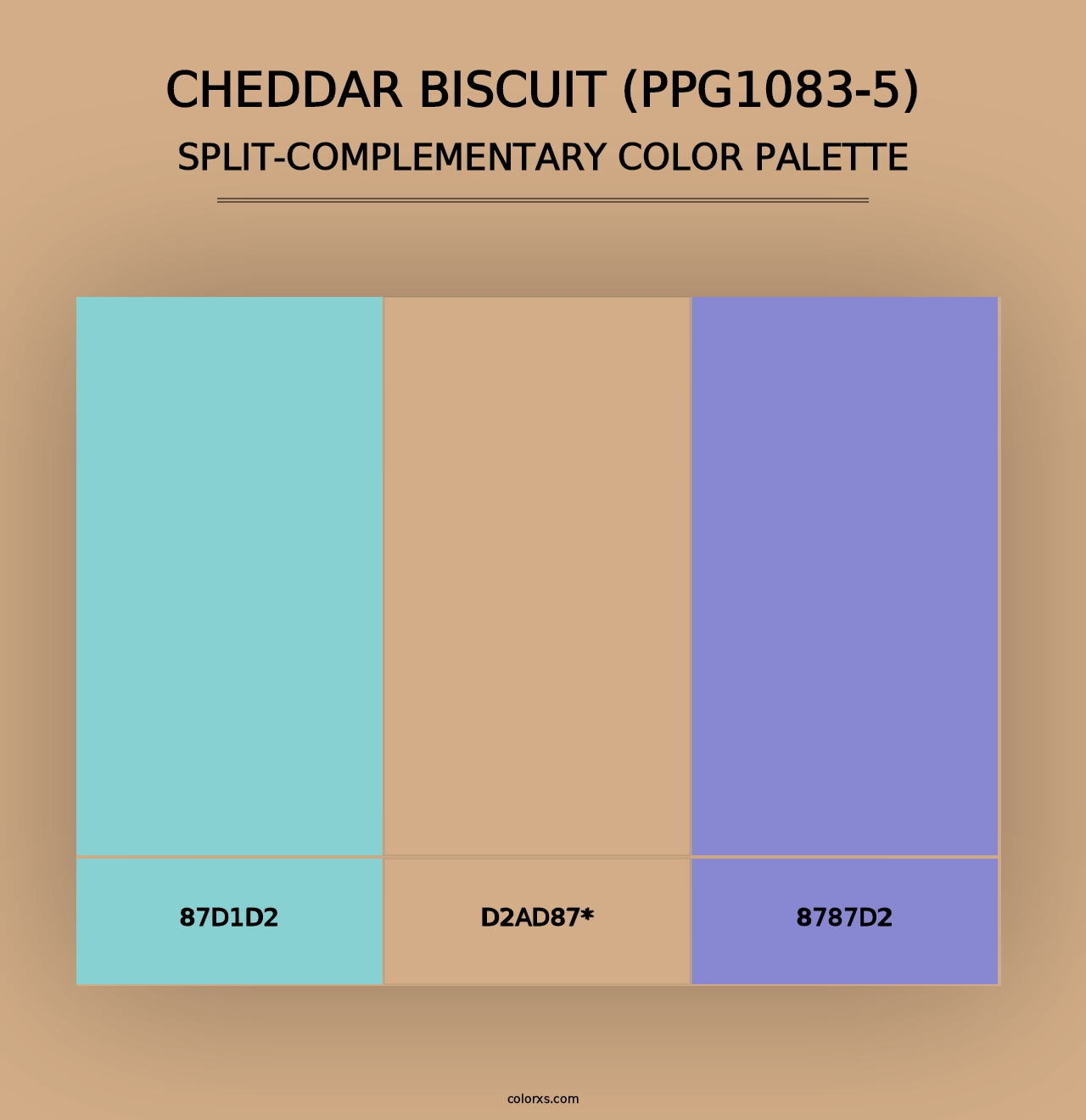 Cheddar Biscuit (PPG1083-5) - Split-Complementary Color Palette