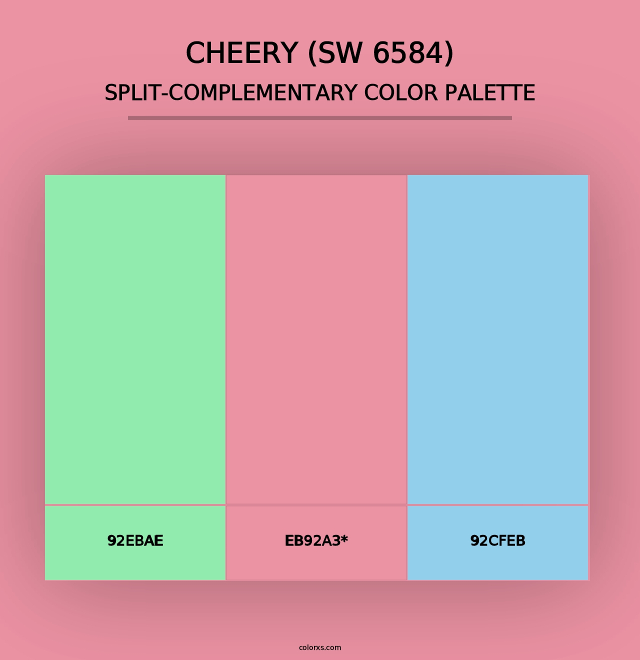 Cheery (SW 6584) - Split-Complementary Color Palette