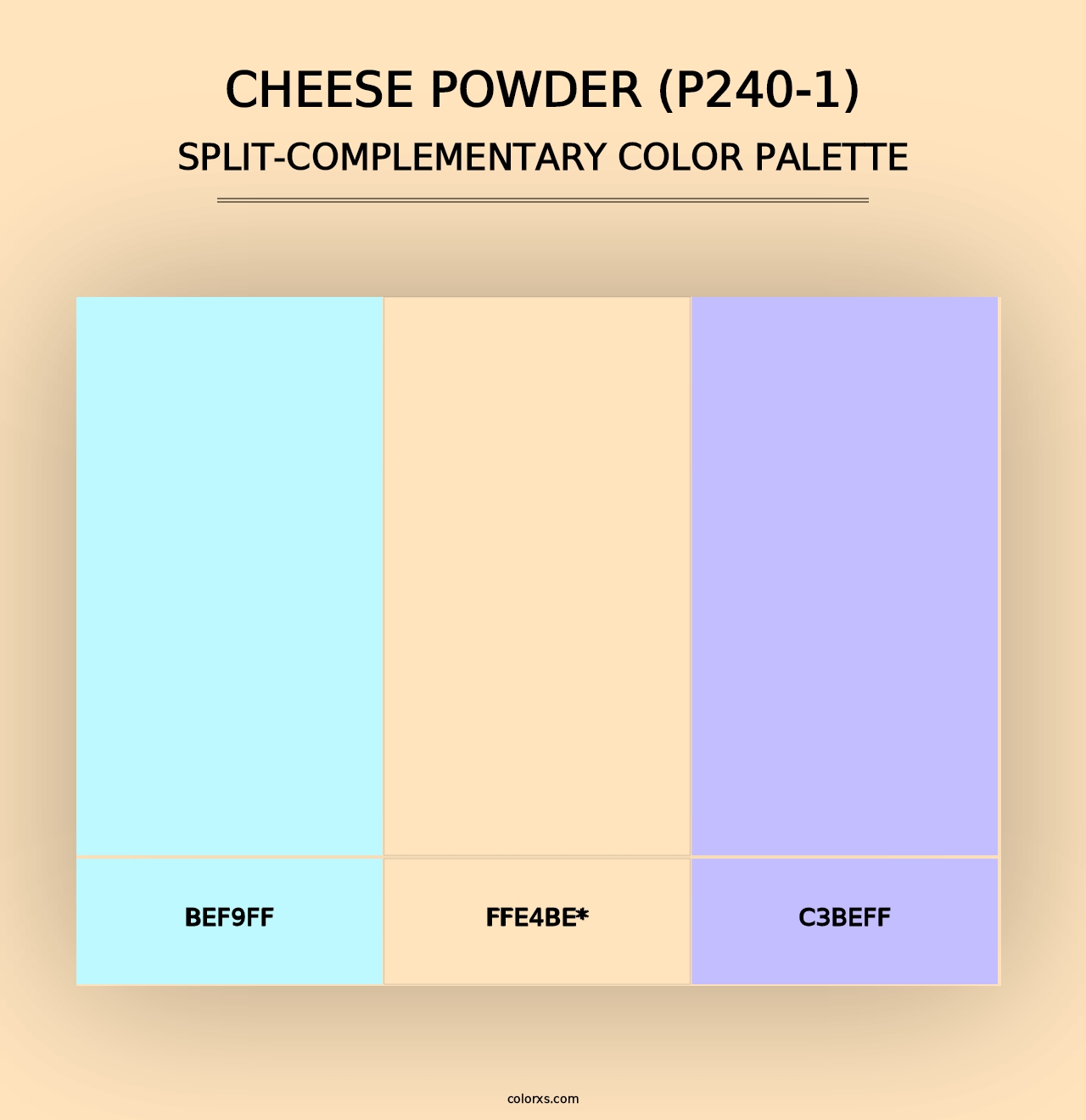 Cheese Powder (P240-1) - Split-Complementary Color Palette