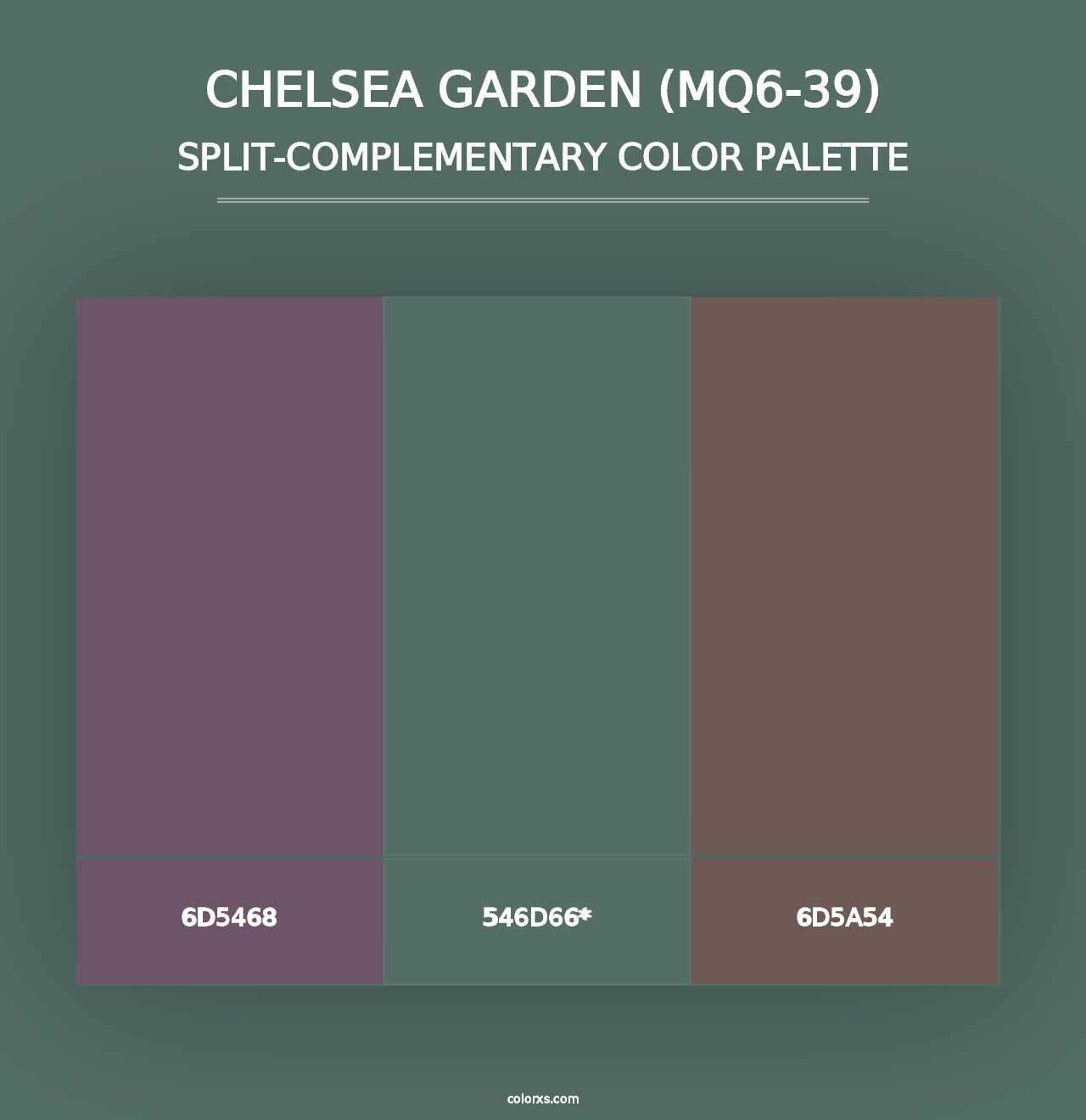 Chelsea Garden (MQ6-39) - Split-Complementary Color Palette