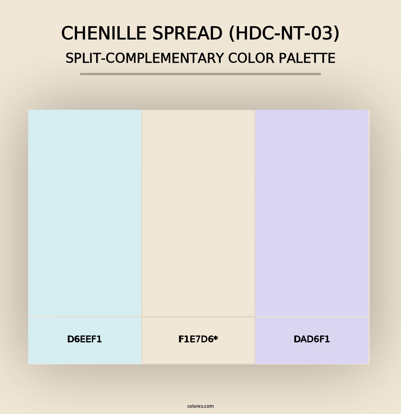 Chenille Spread (HDC-NT-03) - Split-Complementary Color Palette