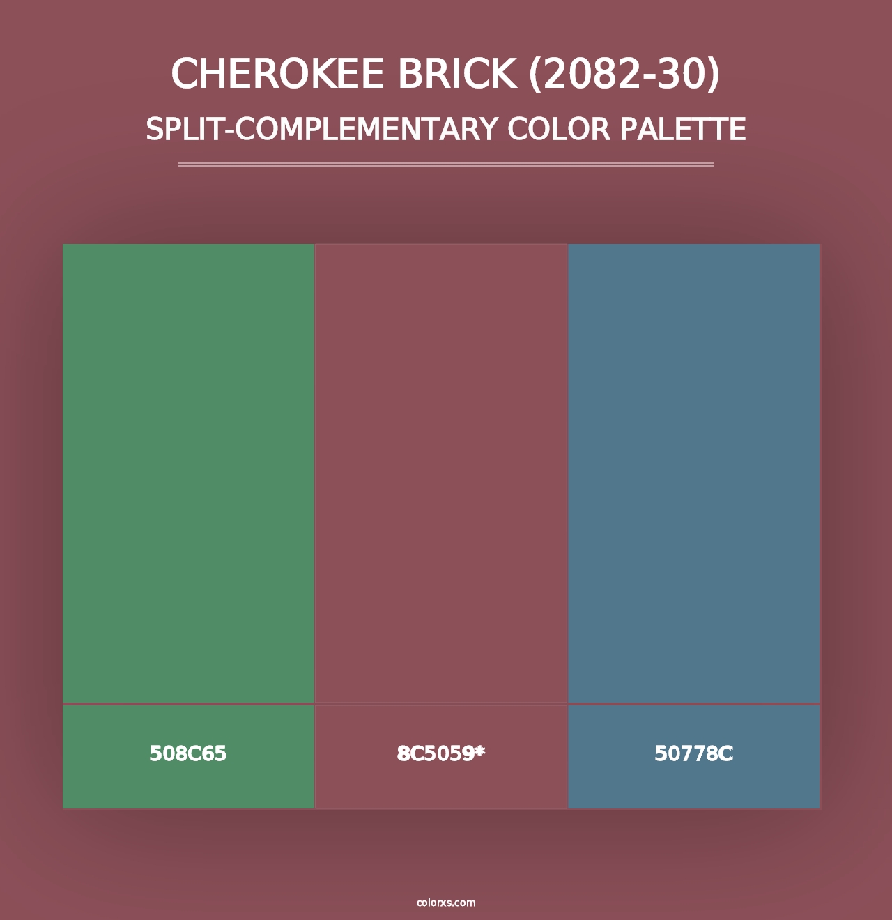 Cherokee Brick (2082-30) - Split-Complementary Color Palette