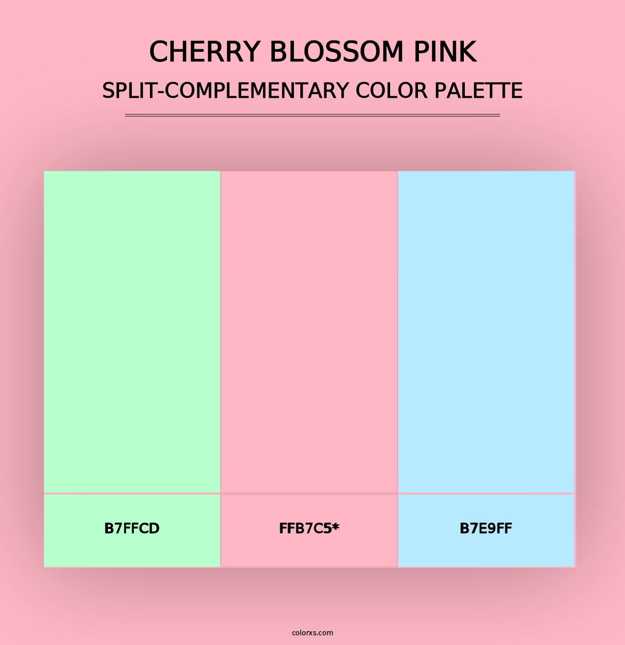 Cherry Blossom Pink - Split-Complementary Color Palette