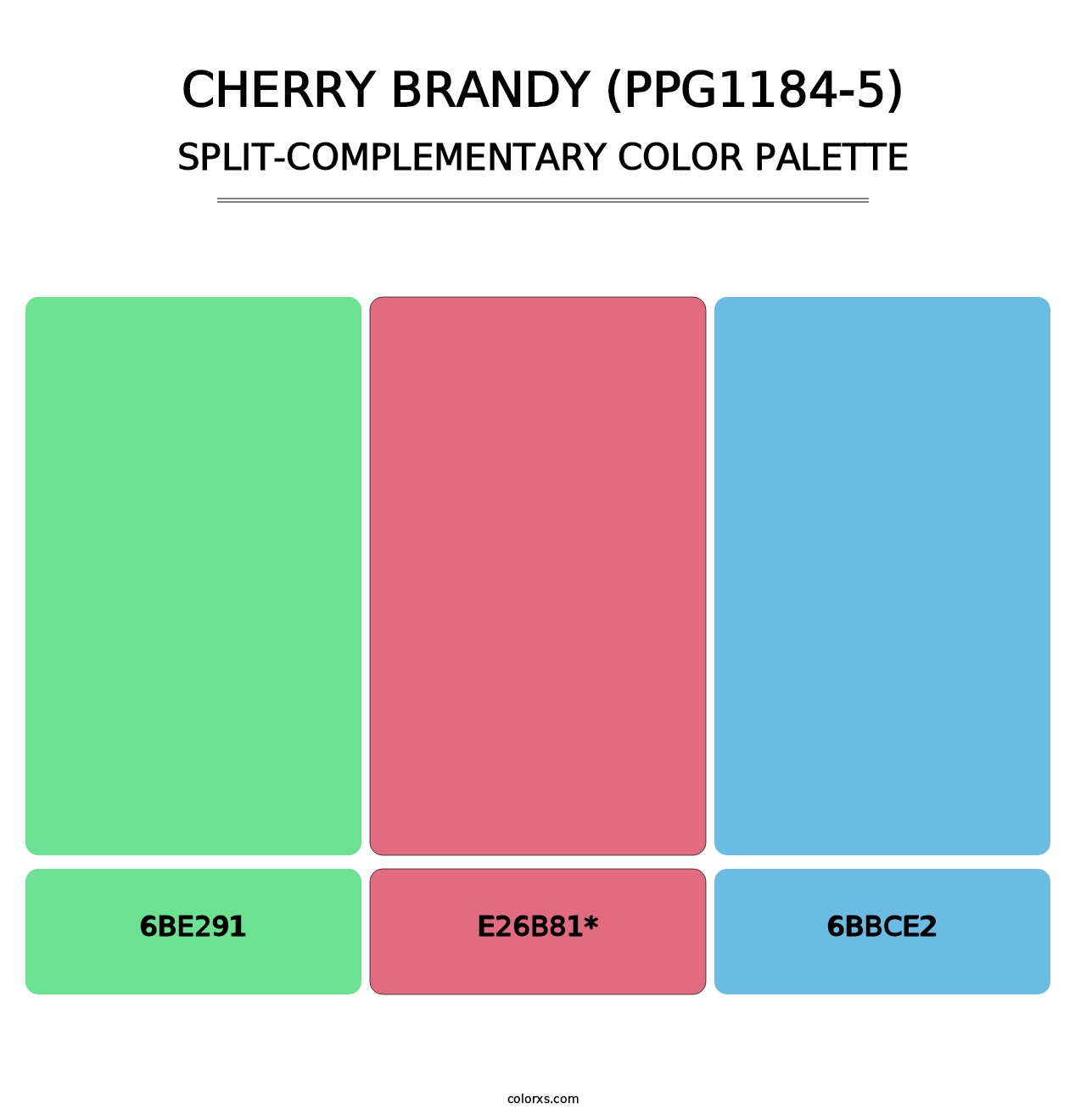 Cherry Brandy (PPG1184-5) - Split-Complementary Color Palette