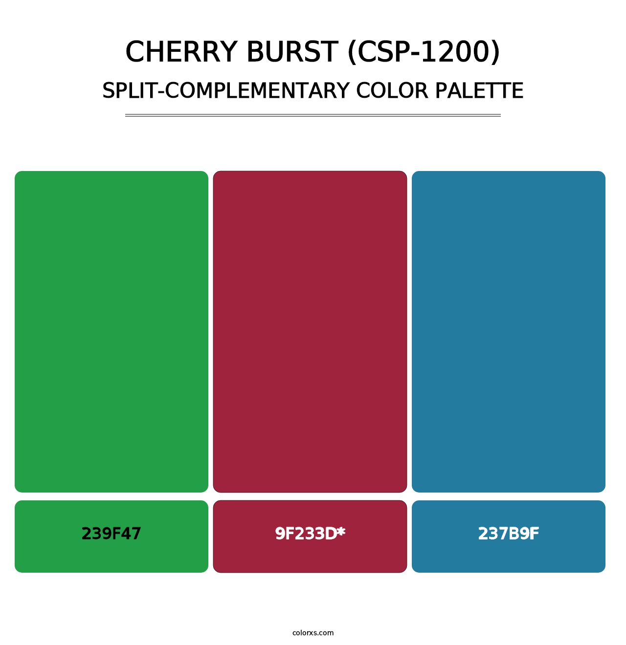 Cherry Burst (CSP-1200) - Split-Complementary Color Palette