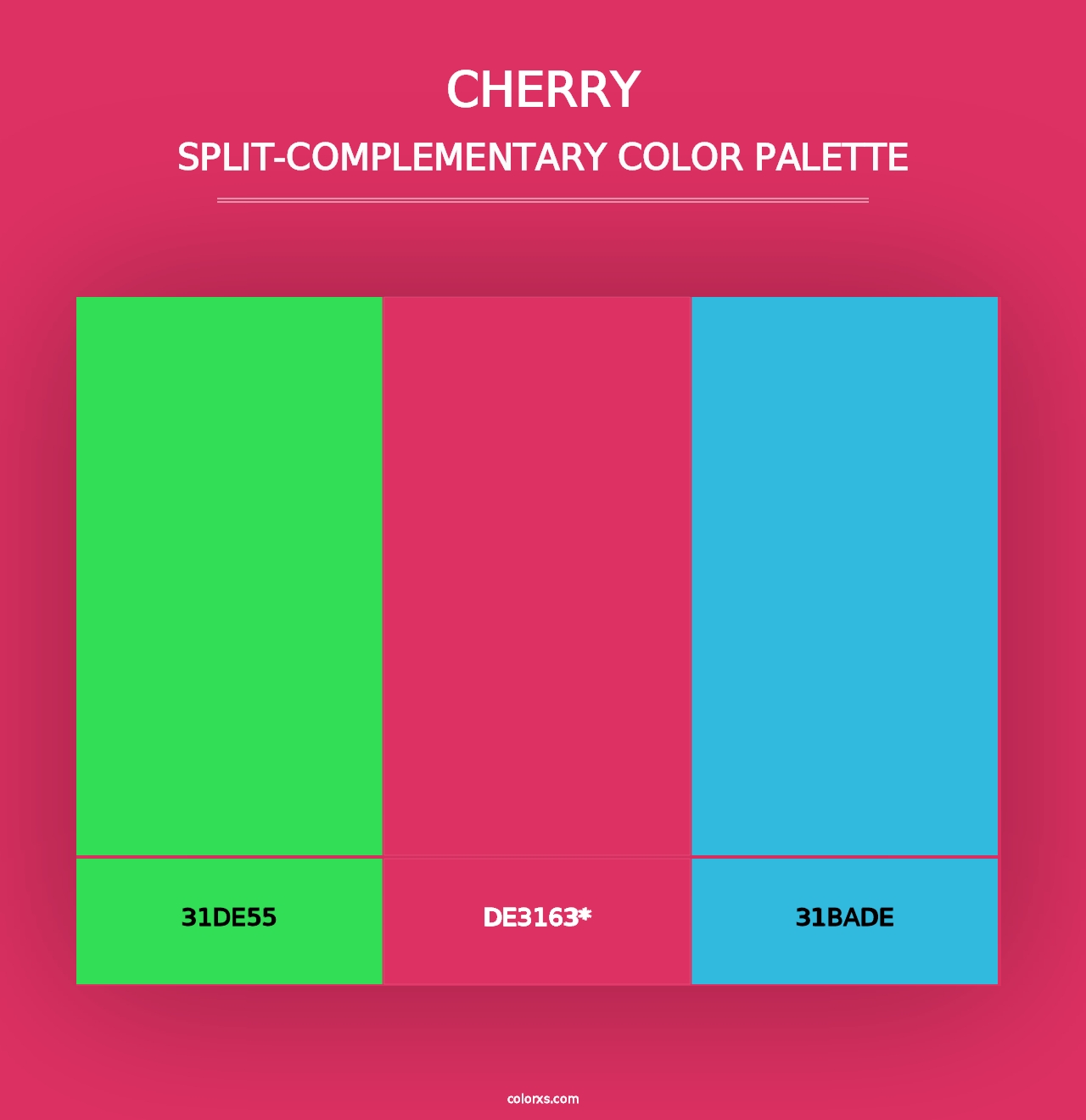 Cherry - Split-Complementary Color Palette