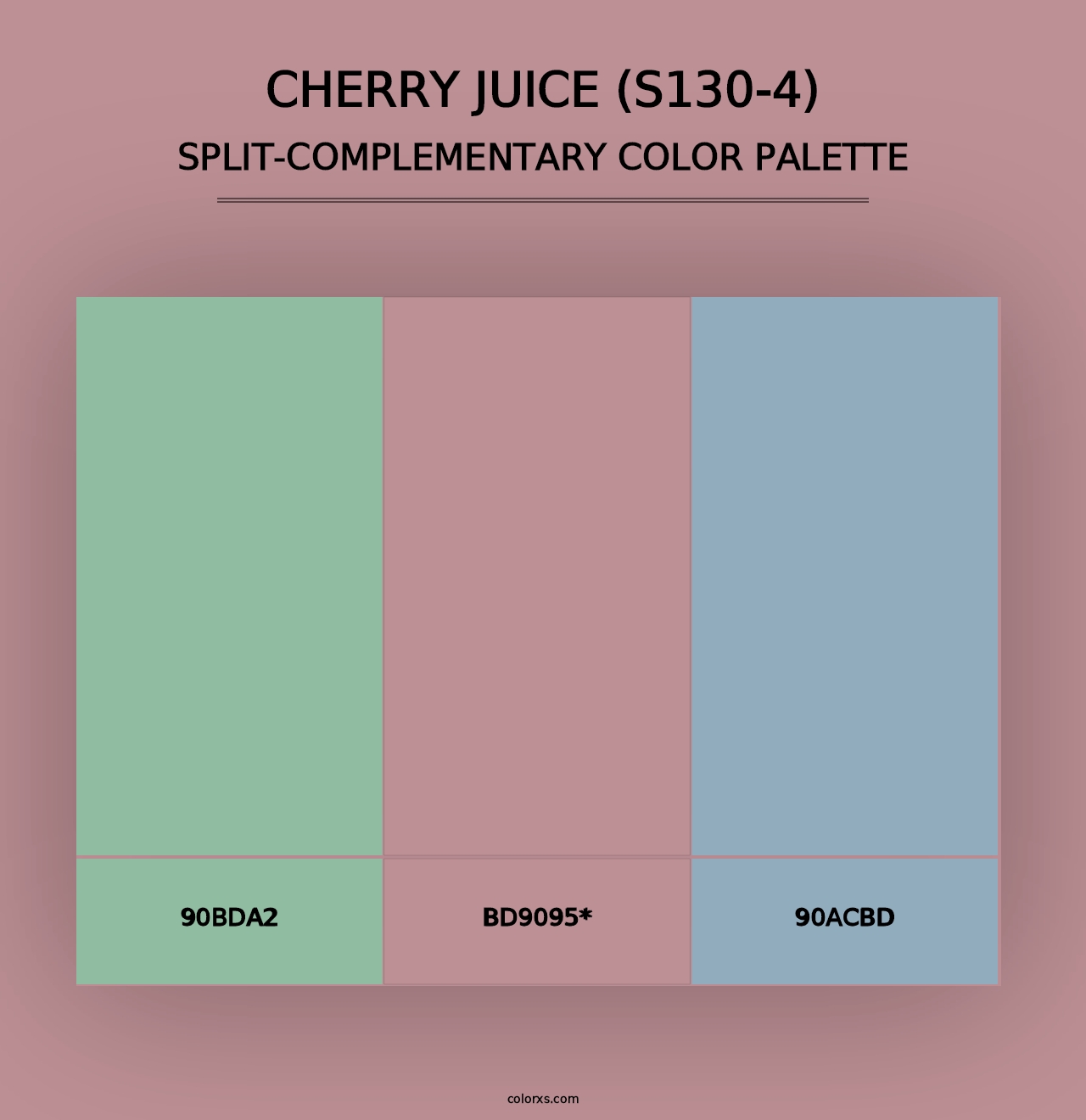 Cherry Juice (S130-4) - Split-Complementary Color Palette