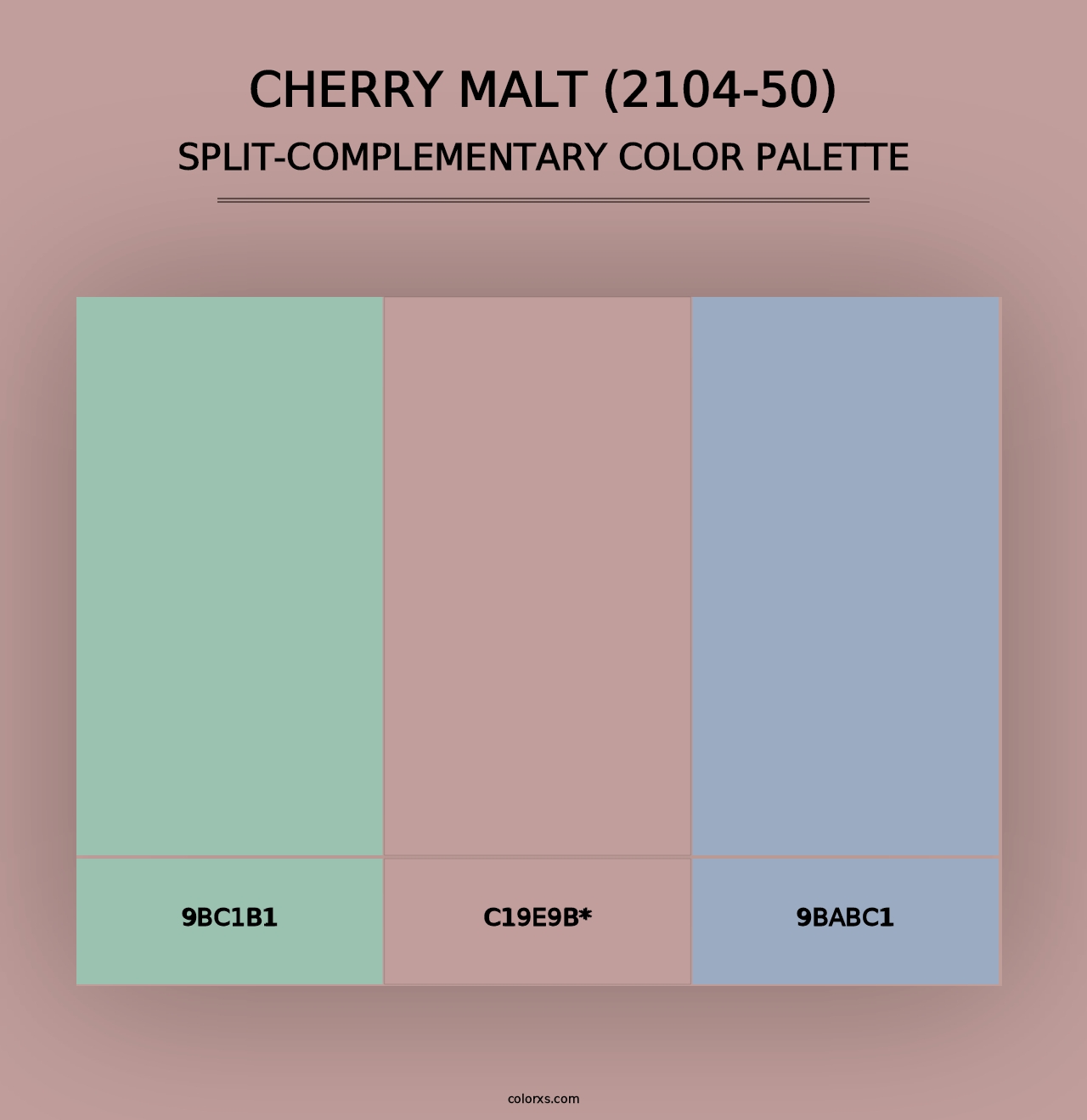 Cherry Malt (2104-50) - Split-Complementary Color Palette