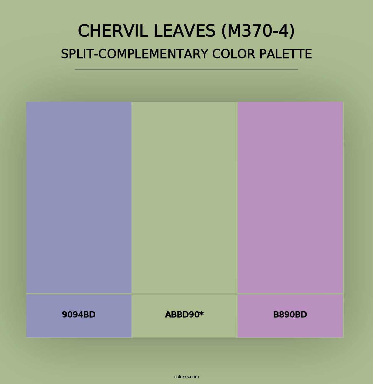 Chervil Leaves (M370-4) - Split-Complementary Color Palette