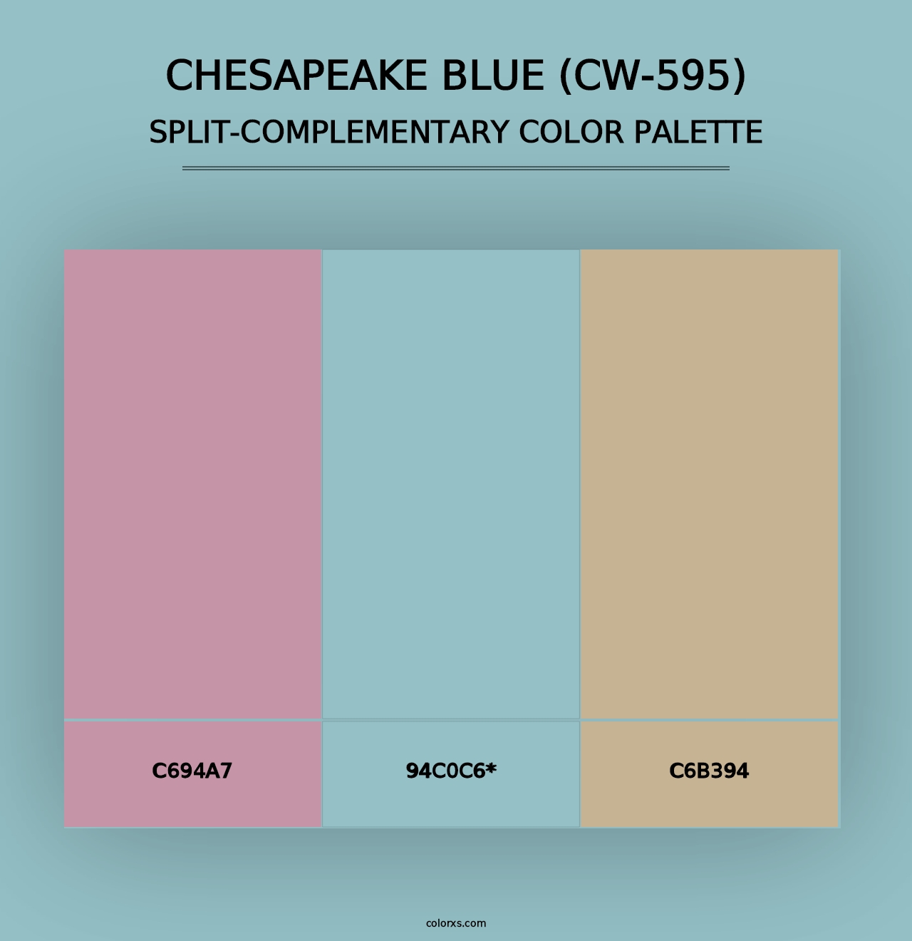 Chesapeake Blue (CW-595) - Split-Complementary Color Palette