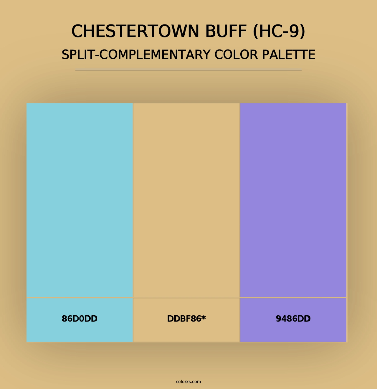 Chestertown Buff (HC-9) - Split-Complementary Color Palette