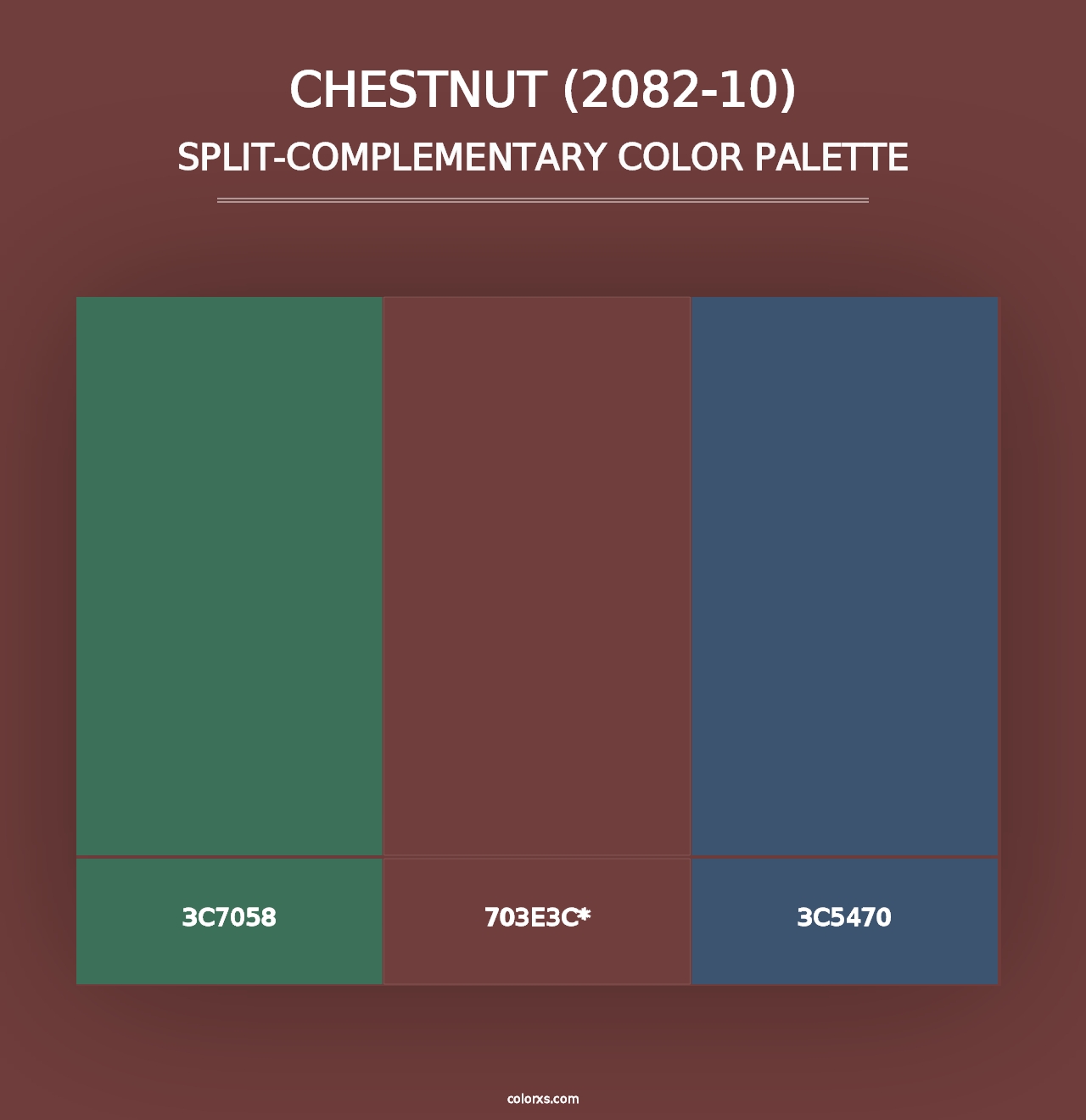 Chestnut (2082-10) - Split-Complementary Color Palette