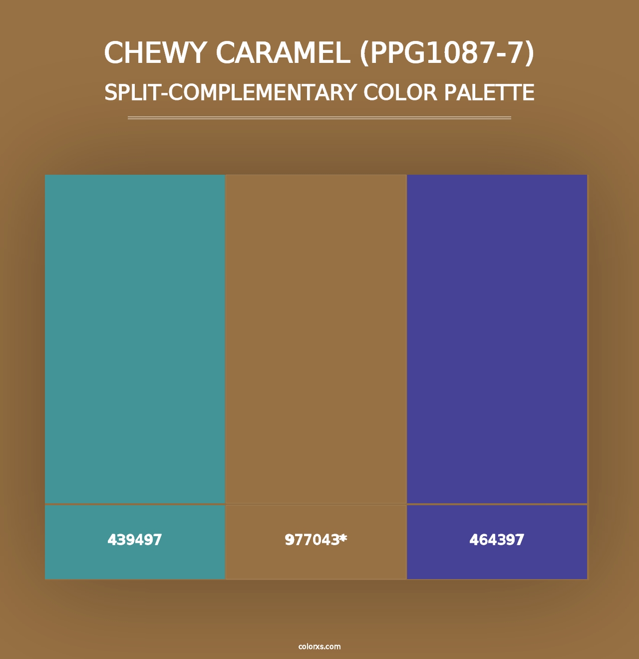 Chewy Caramel (PPG1087-7) - Split-Complementary Color Palette