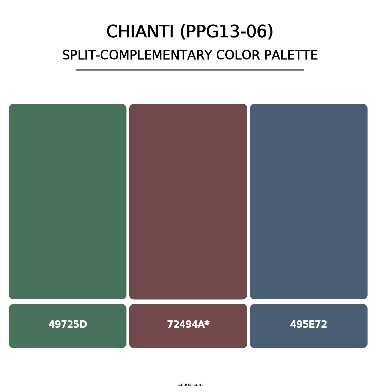 Chianti (PPG13-06) - Split-Complementary Color Palette