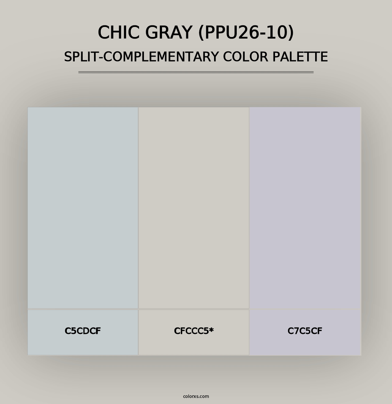 Chic Gray (PPU26-10) - Split-Complementary Color Palette