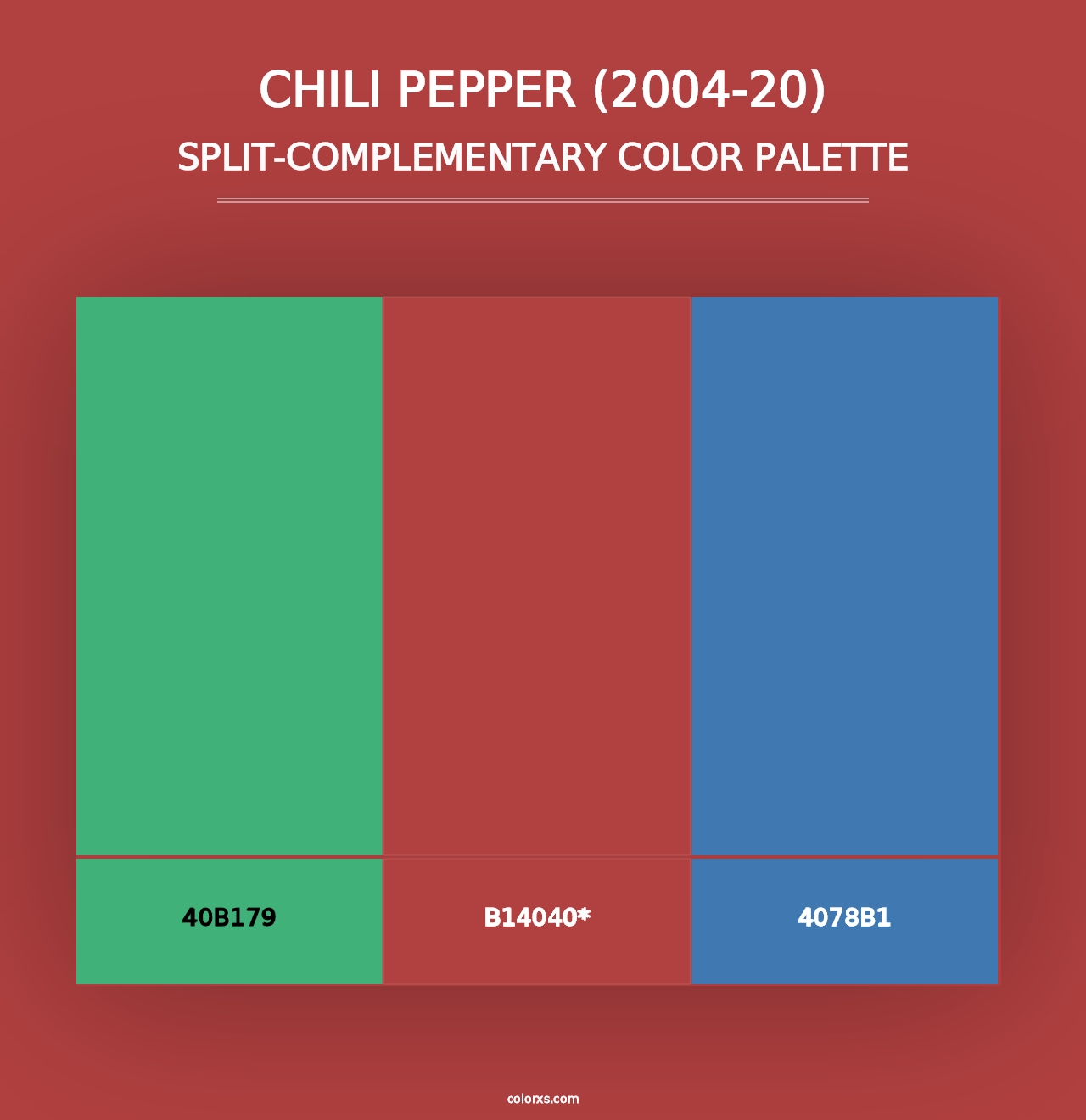 Chili Pepper (2004-20) - Split-Complementary Color Palette