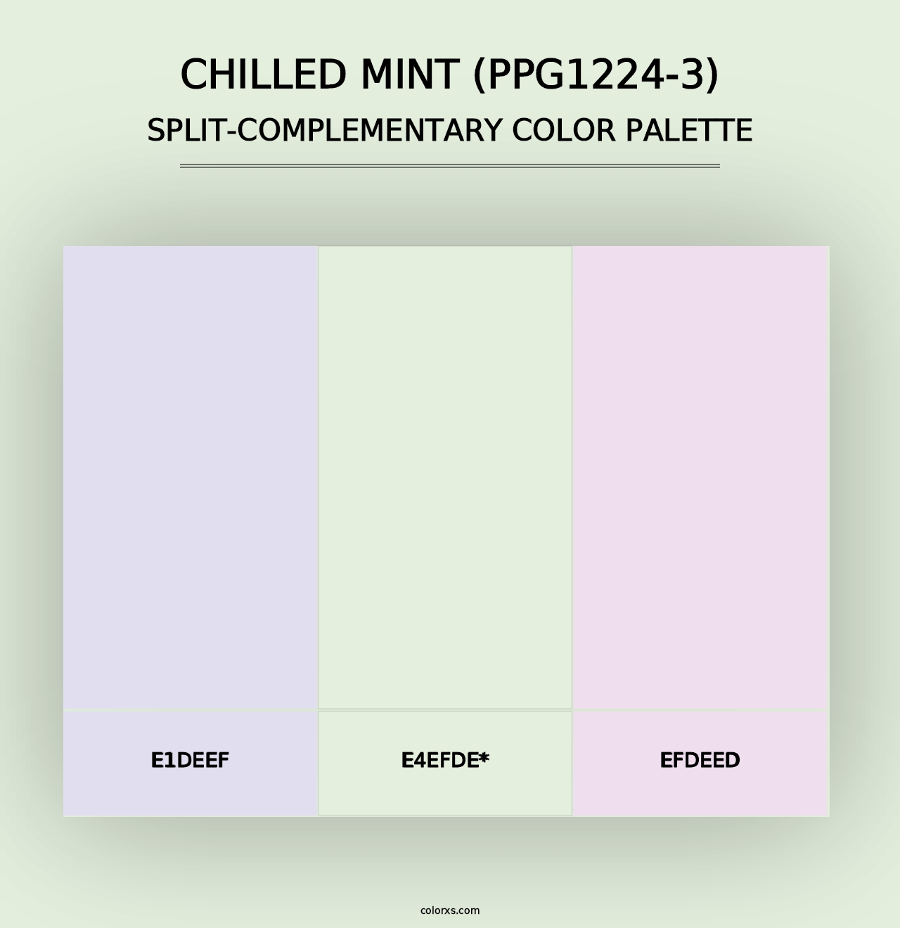 Chilled Mint (PPG1224-3) - Split-Complementary Color Palette