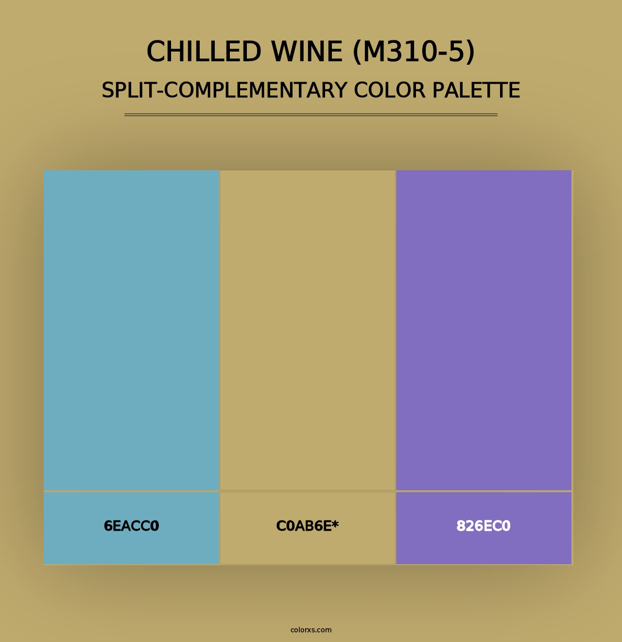 Chilled Wine (M310-5) - Split-Complementary Color Palette