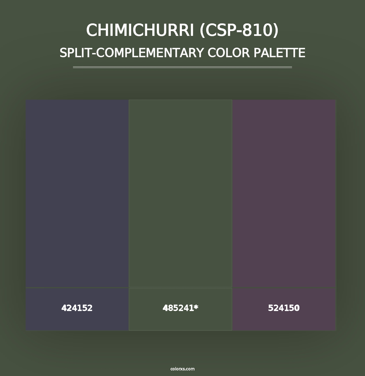 Chimichurri (CSP-810) - Split-Complementary Color Palette