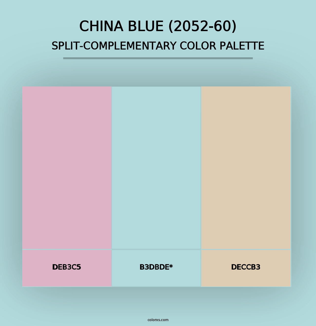 China Blue (2052-60) - Split-Complementary Color Palette