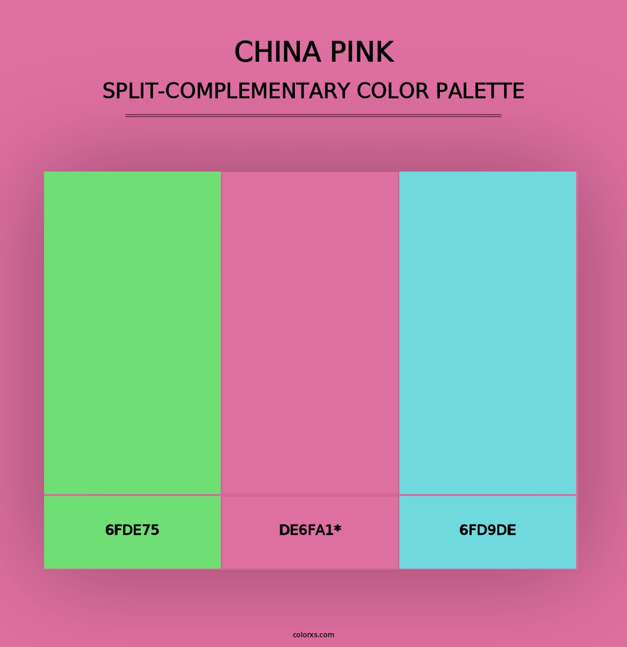 China Pink - Split-Complementary Color Palette