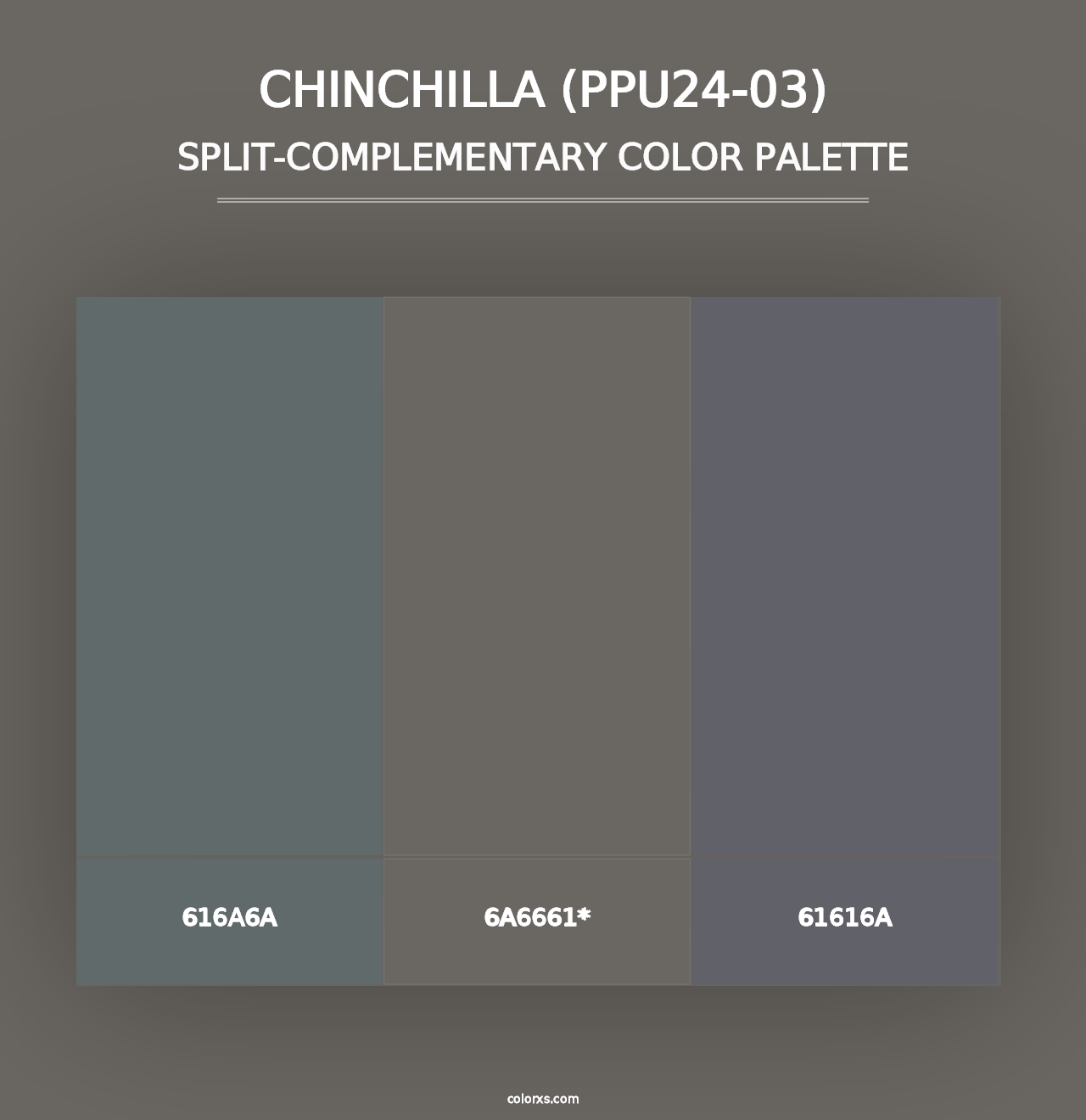 Chinchilla (PPU24-03) - Split-Complementary Color Palette