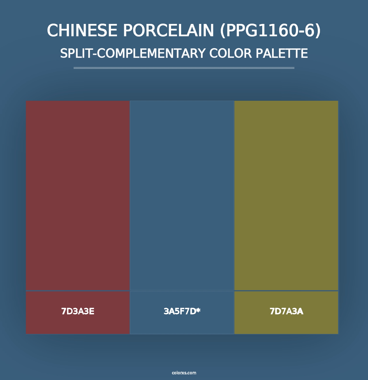 Chinese Porcelain (PPG1160-6) - Split-Complementary Color Palette