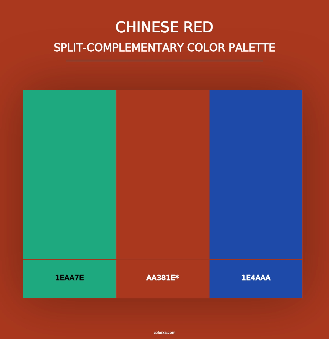 Chinese Red - Split-Complementary Color Palette