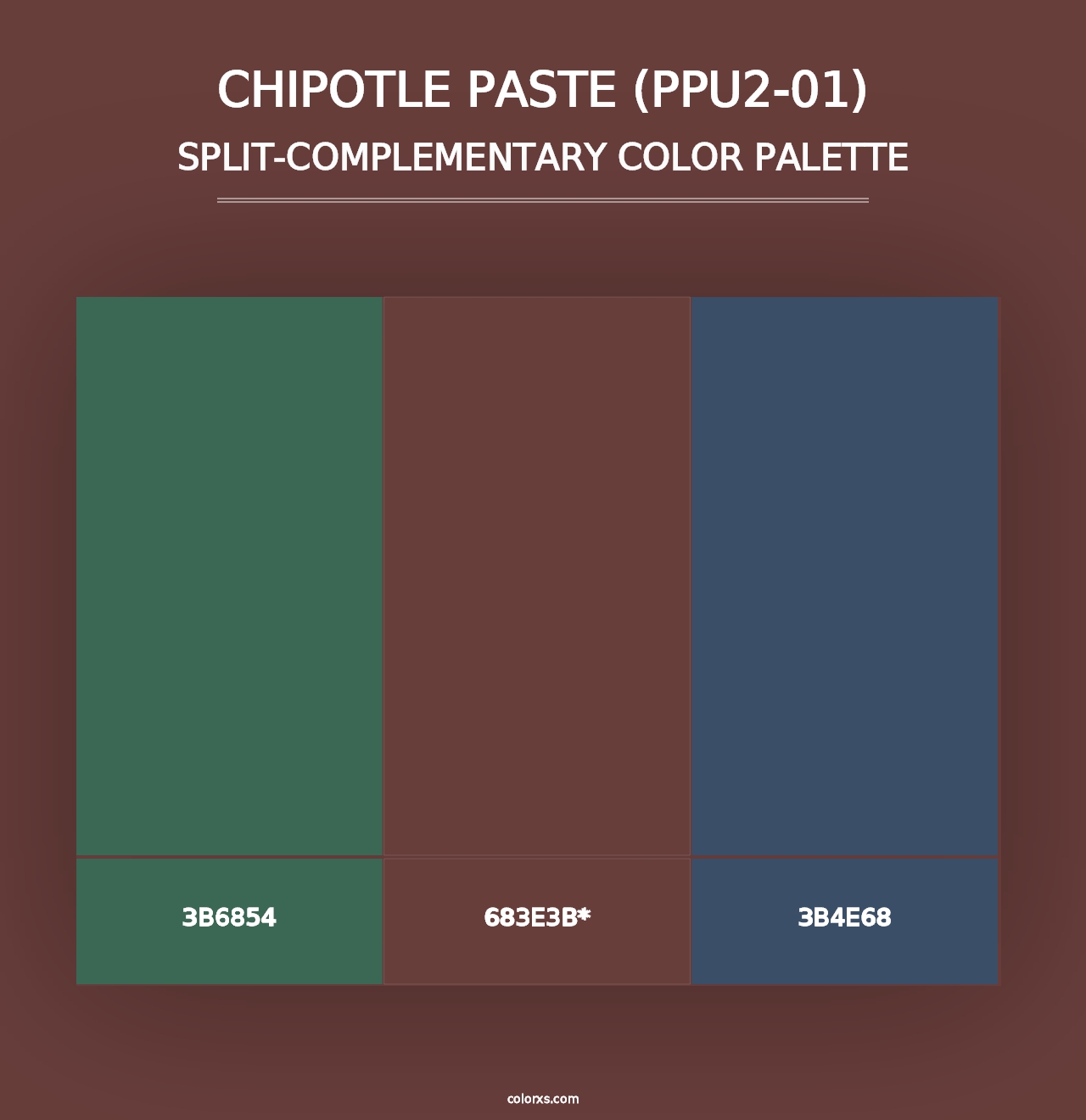 Chipotle Paste (PPU2-01) - Split-Complementary Color Palette