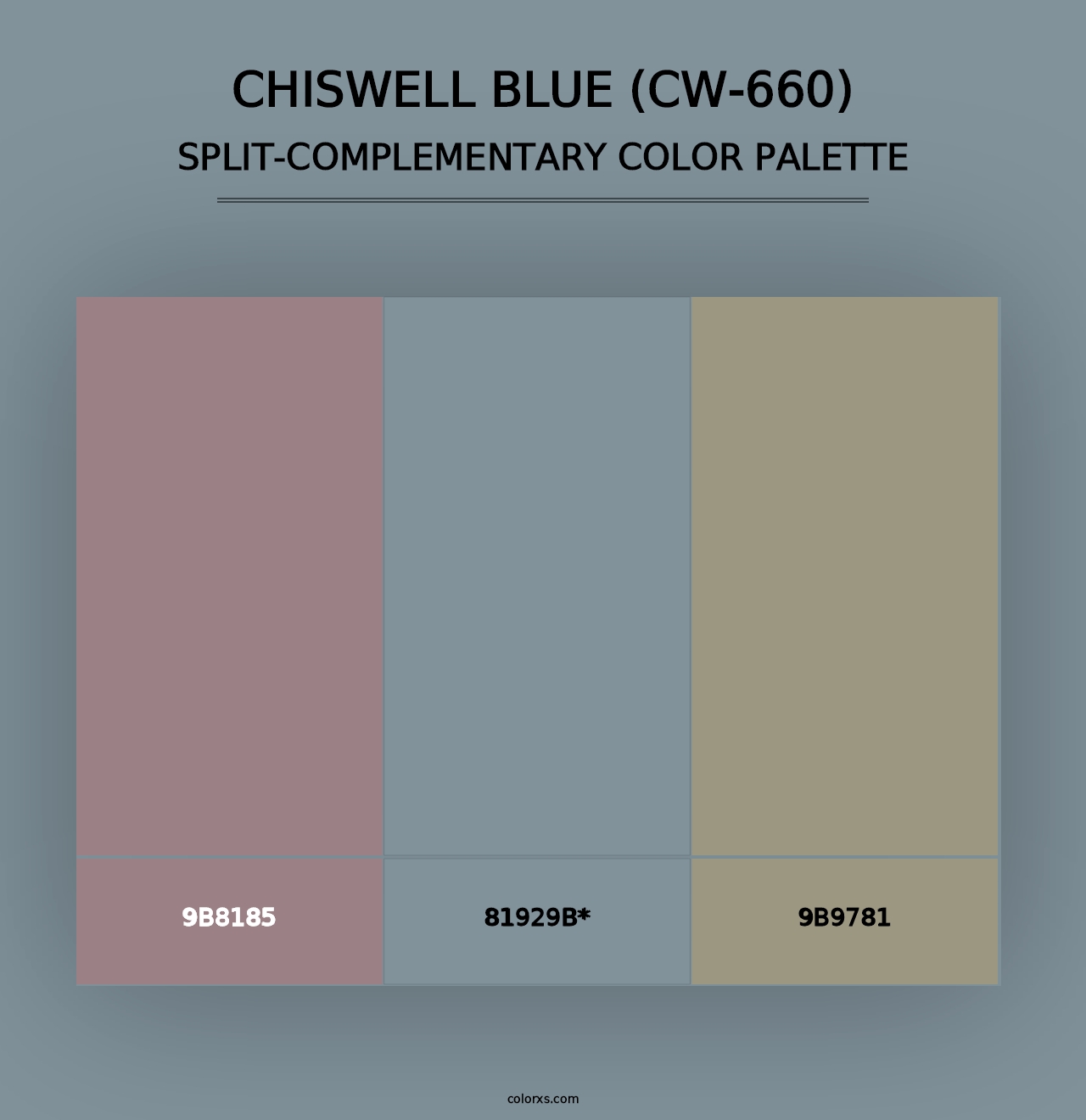 Chiswell Blue (CW-660) - Split-Complementary Color Palette