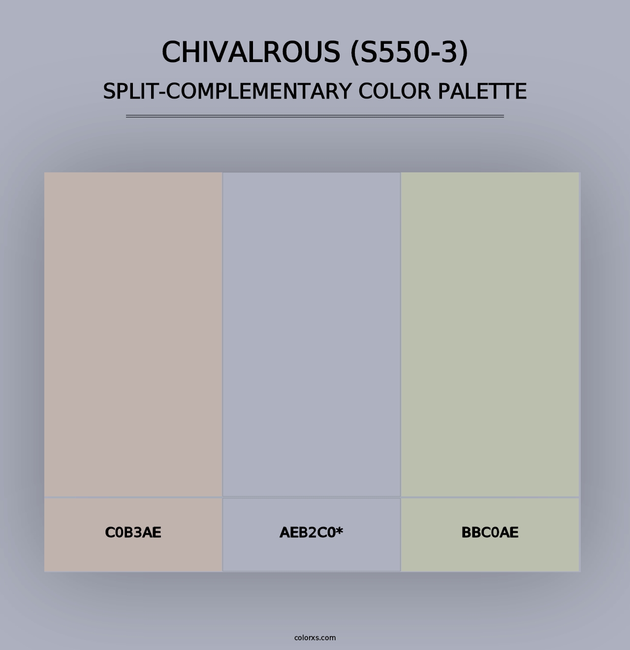 Chivalrous (S550-3) - Split-Complementary Color Palette