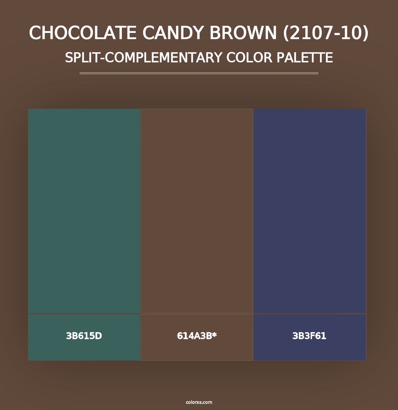 Chocolate Candy Brown (2107-10) - Split-Complementary Color Palette