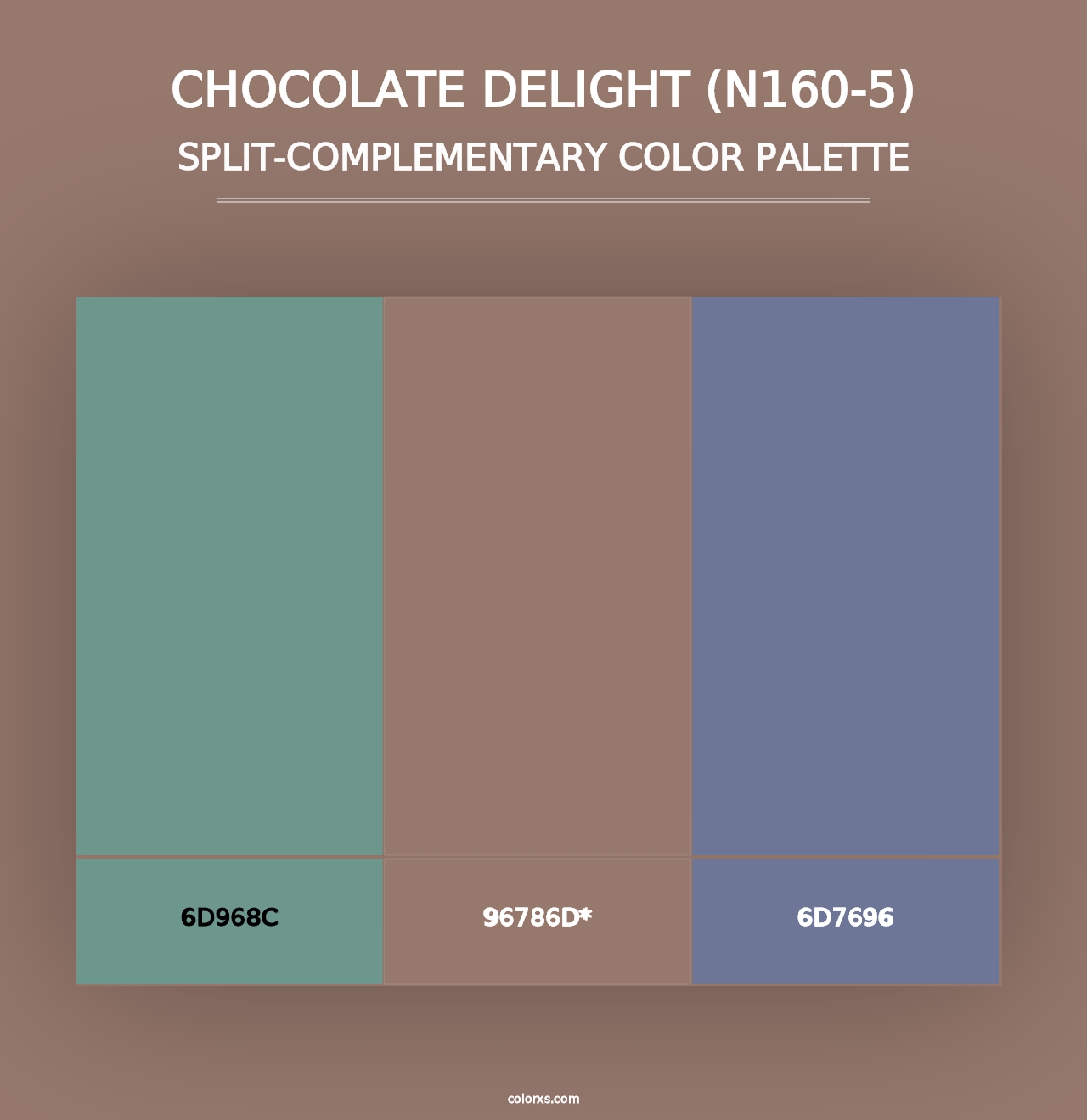 Chocolate Delight (N160-5) - Split-Complementary Color Palette